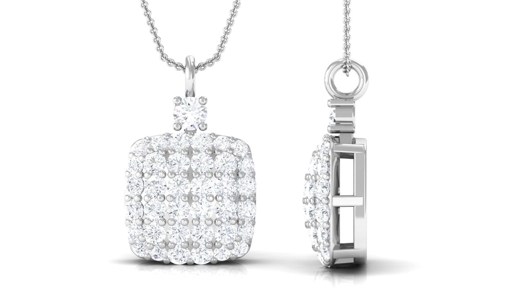 Certified Moissanite Bridal Pendant in Prong Setting