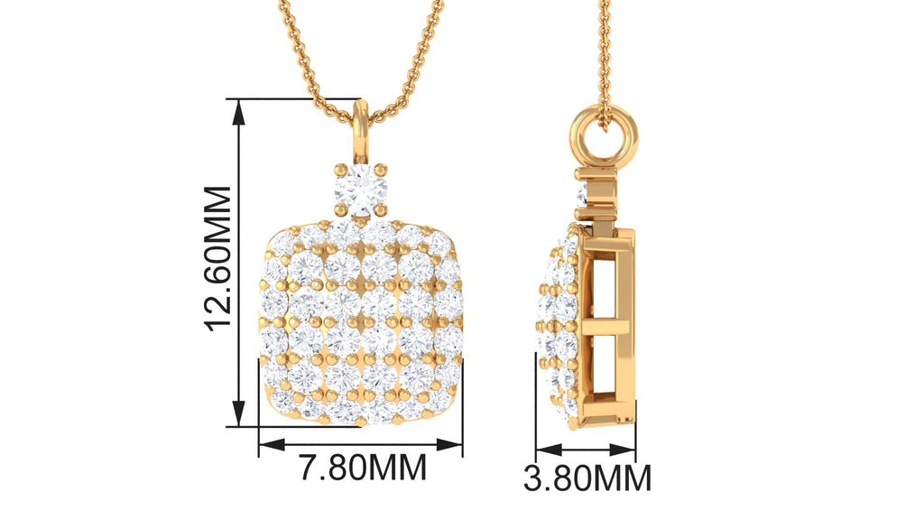 Certified Moissanite Bridal Pendant in Prong Setting