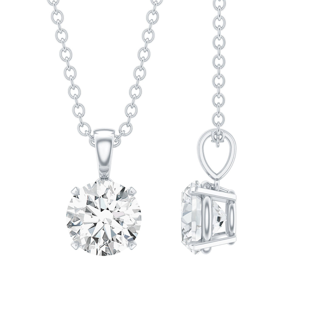 0.9 Carat Certified Moissanite Solitaire Pendant in Claw Set