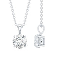 0.9 Carat Certified Moissanite Solitaire Pendant in Claw Set