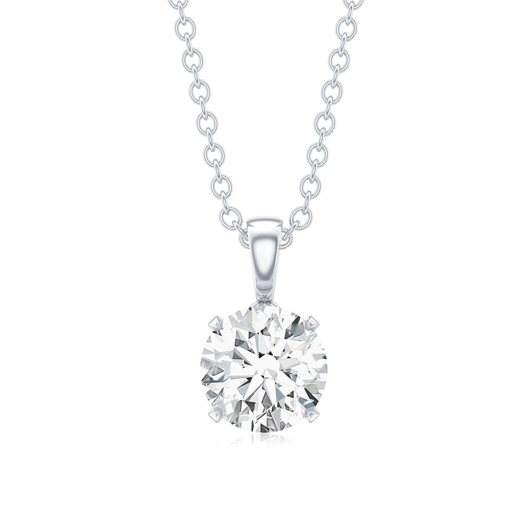 0.9 Carat Certified Moissanite Solitaire Pendant in Claw Set