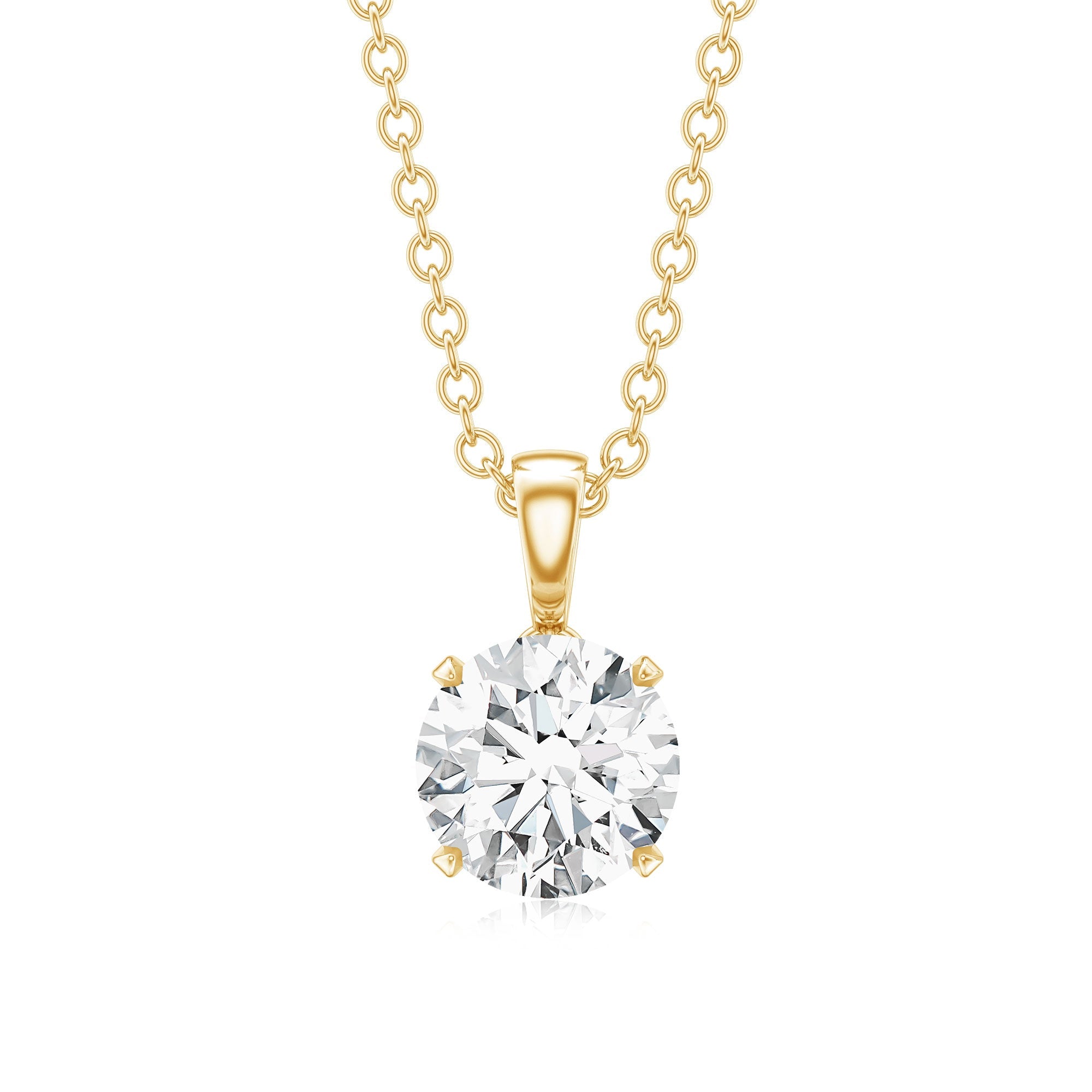 0.9 Carat Certified Moissanite Solitaire Pendant in Claw Set