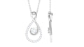 Round Moissanite Infinity Drop Necklace for Her