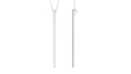 Certified Moissanite Bar Dangle Pendant