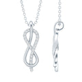Minimal Moissanite Infinity Knot Pendant Necklace