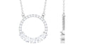 Round Cut Moissanite Open Circle Pendant with Certificate