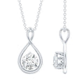 0.9 Carat Solitaire Moissanite Infinity Pendant with Certificate