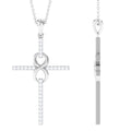Certified Moissanite Infinity Cross Pendant Necklace
