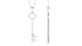 Simple Moissanite Key Pendant with Certificate