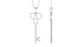 Certified Moissanite Cute Key Necklace for Women