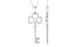 Certified Moissanite Cute Key to My Heart Pendant Necklace