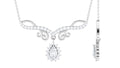 0.7 Carat Pear and Round Shape Moissanite Drop Necklace