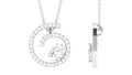 0.9 Carat Contemporary Swirl Pendant with Moissanite