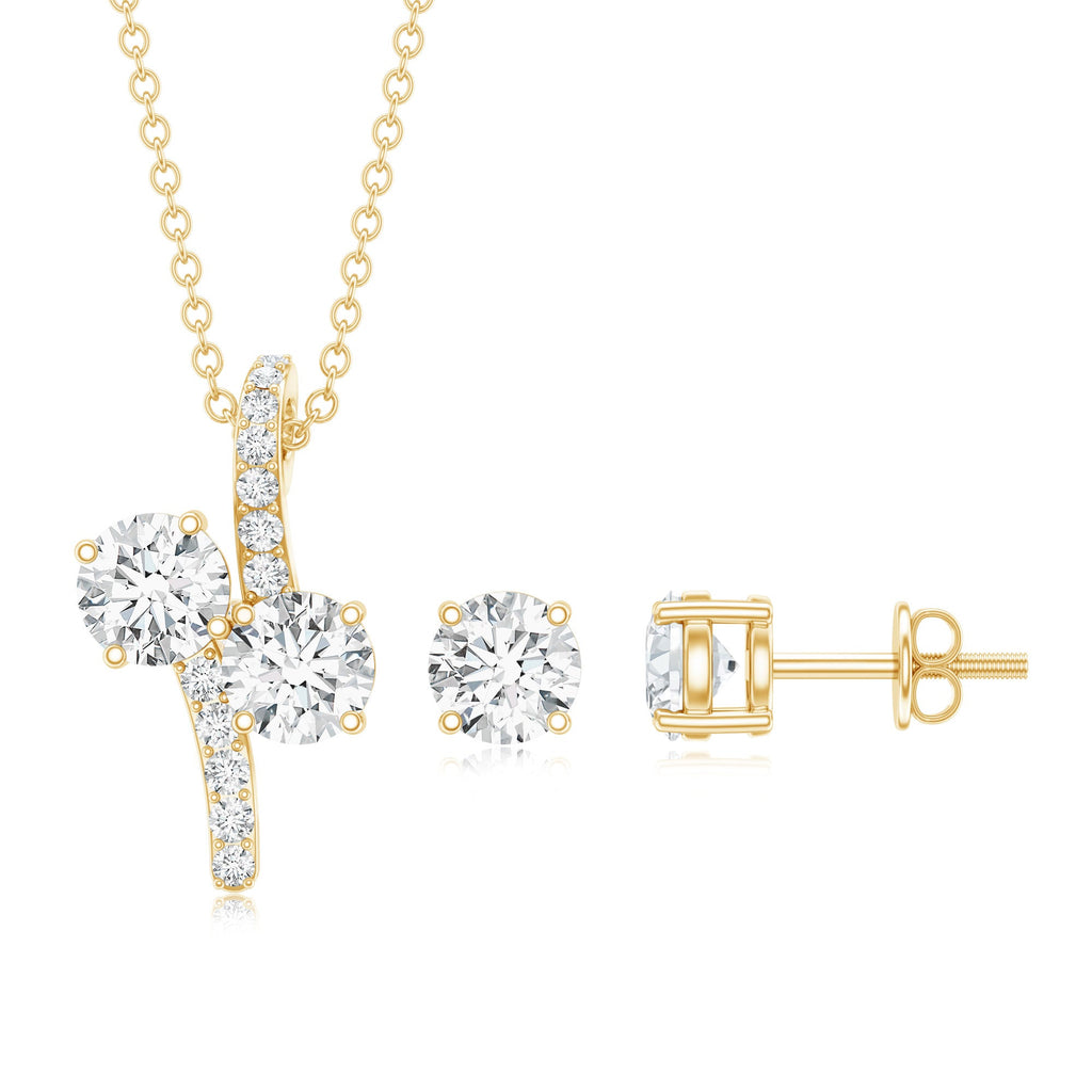 Certified Moissanite Minimal Jewelry Set