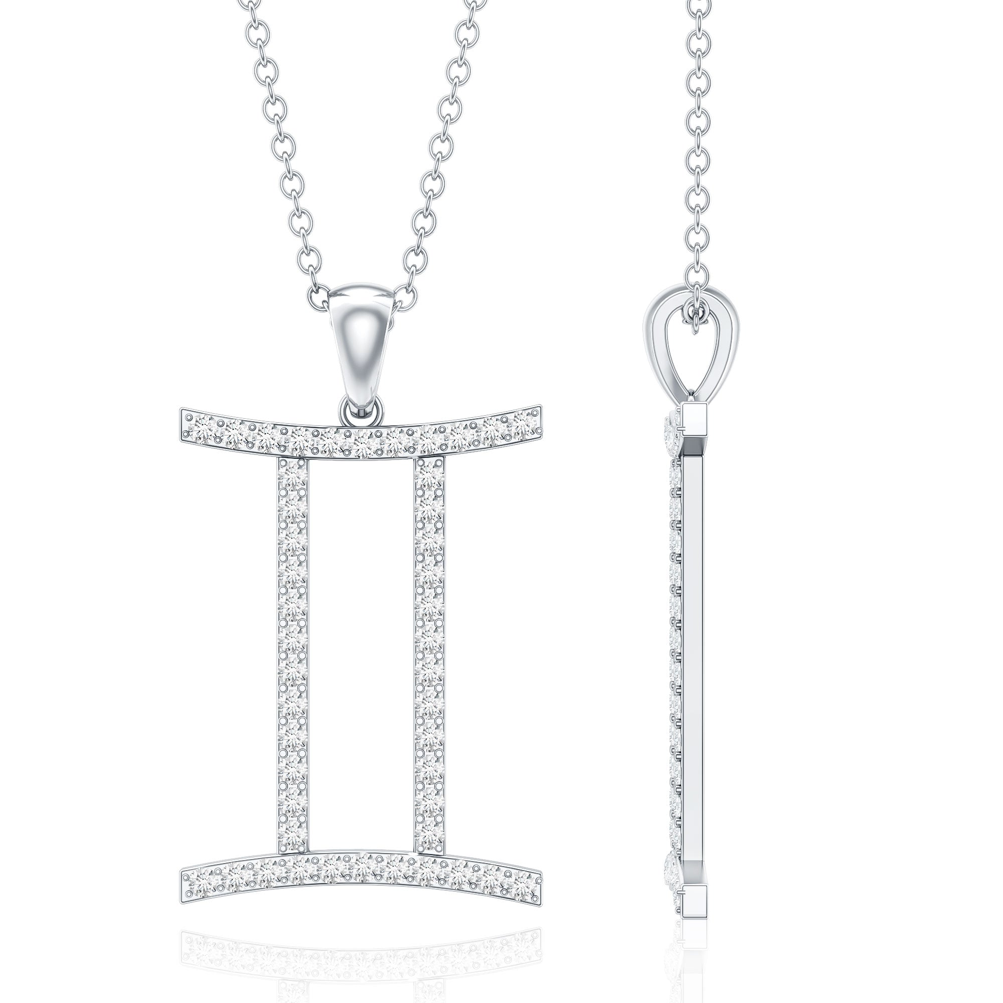 Gemini Necklace with Certified Lab Grown Diamond