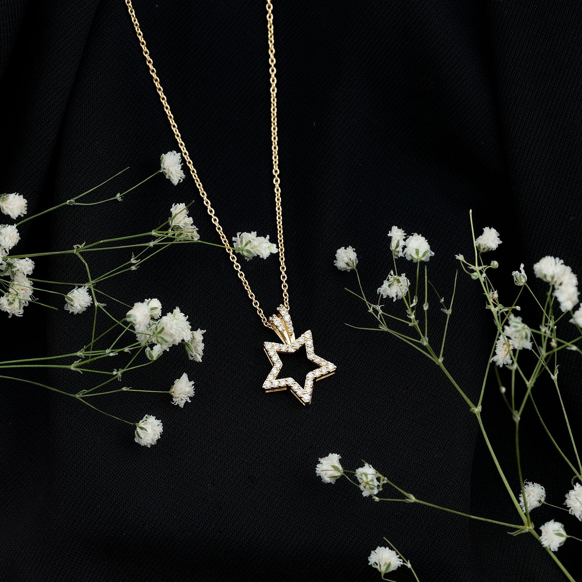 Certified Moissanite Star Shape Pendant