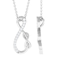 Interlock Infinity Pendant Necklace with Moissanite