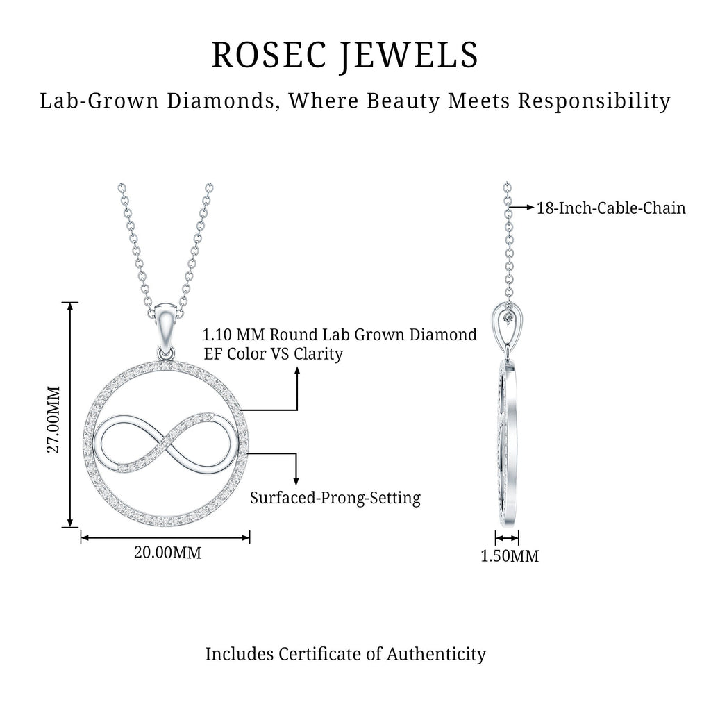 Diamonds Infinity Eternity Pendant Necklace