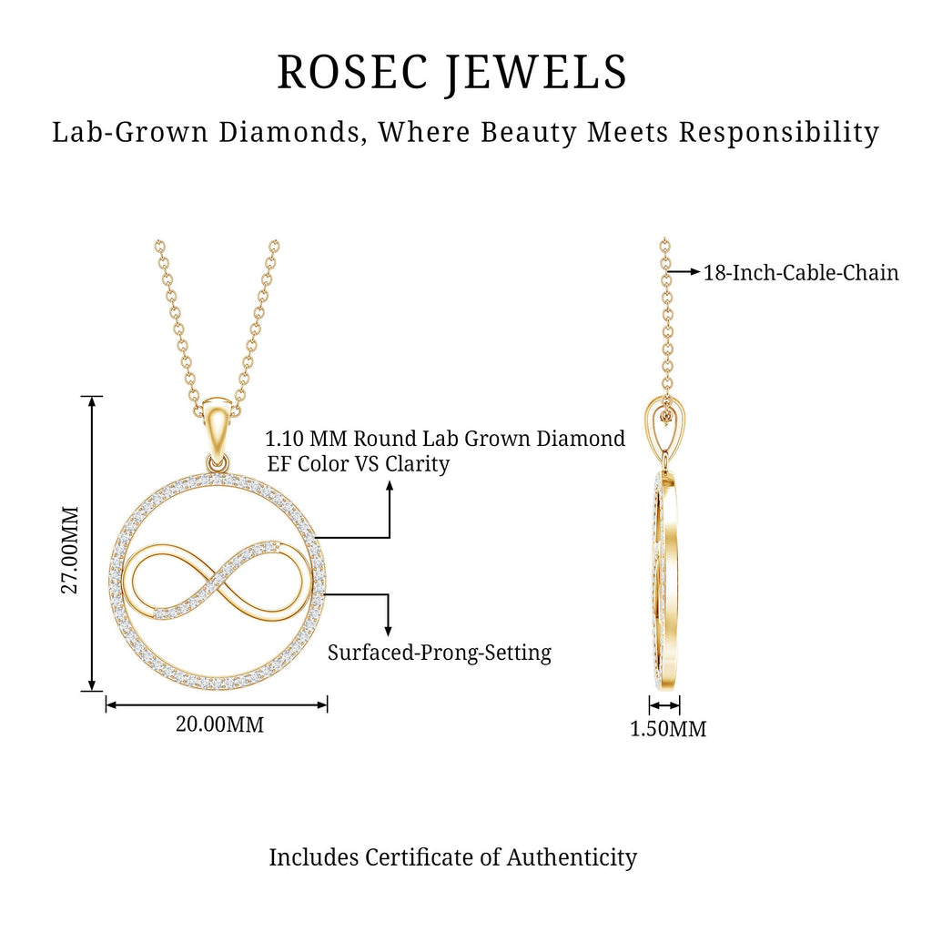 Diamonds Infinity Eternity Pendant Necklace