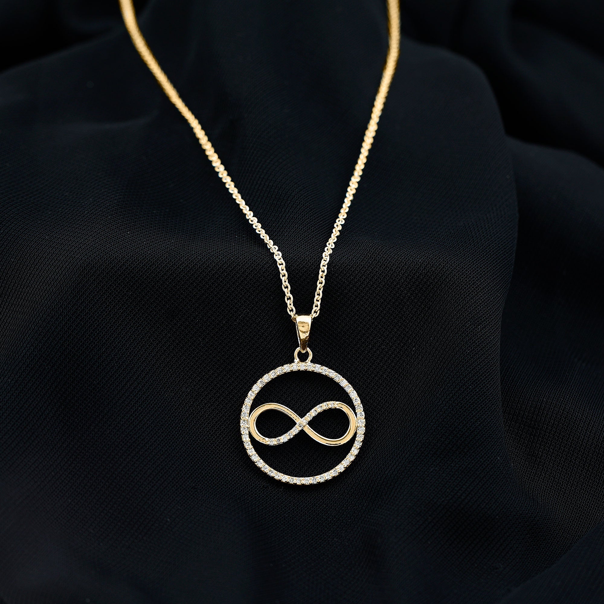 Diamonds Infinity Eternity Pendant Necklace