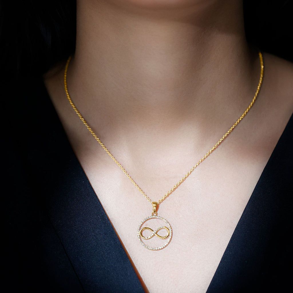 Diamonds Infinity Eternity Pendant Necklace
