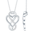 Brilliant Cut Diamond Infinity Heart Necklace for Women