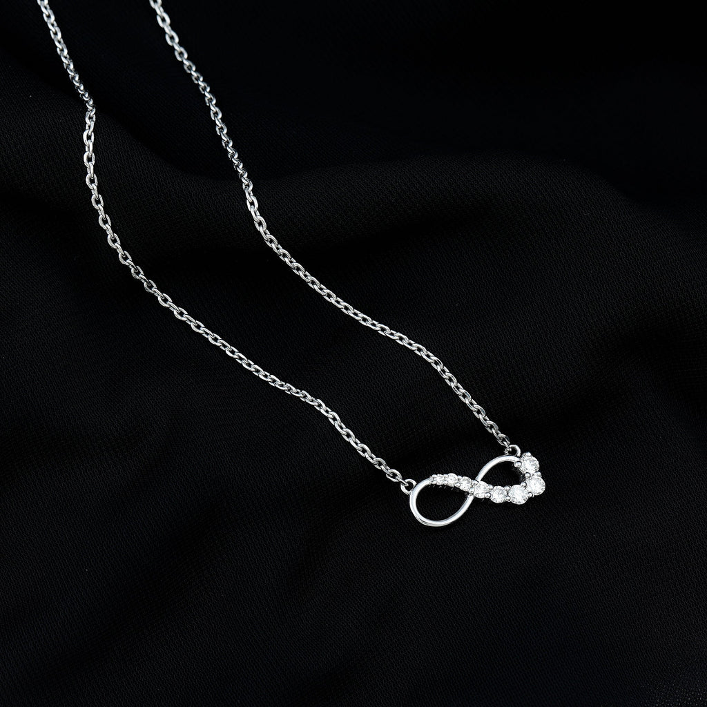 Diamond Infinity Pendant Necklace For Women