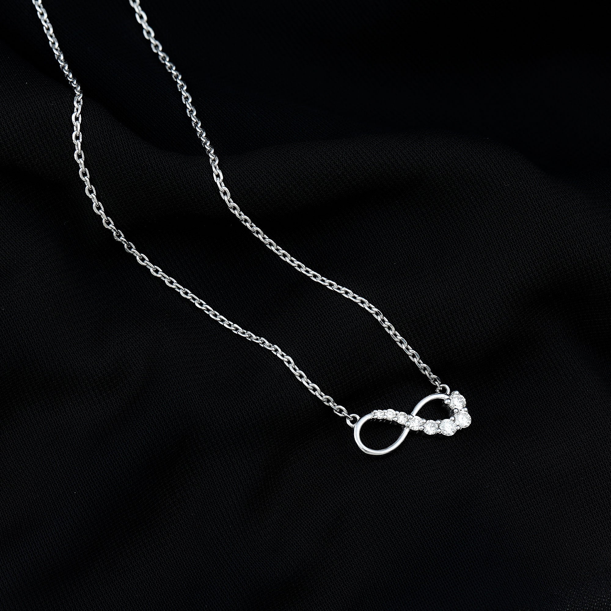 Diamond Infinity Pendant Necklace For Women