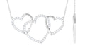 Certified Diamond Three Heart Necklace