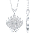 Diamond Designer Lotus Flower Necklace