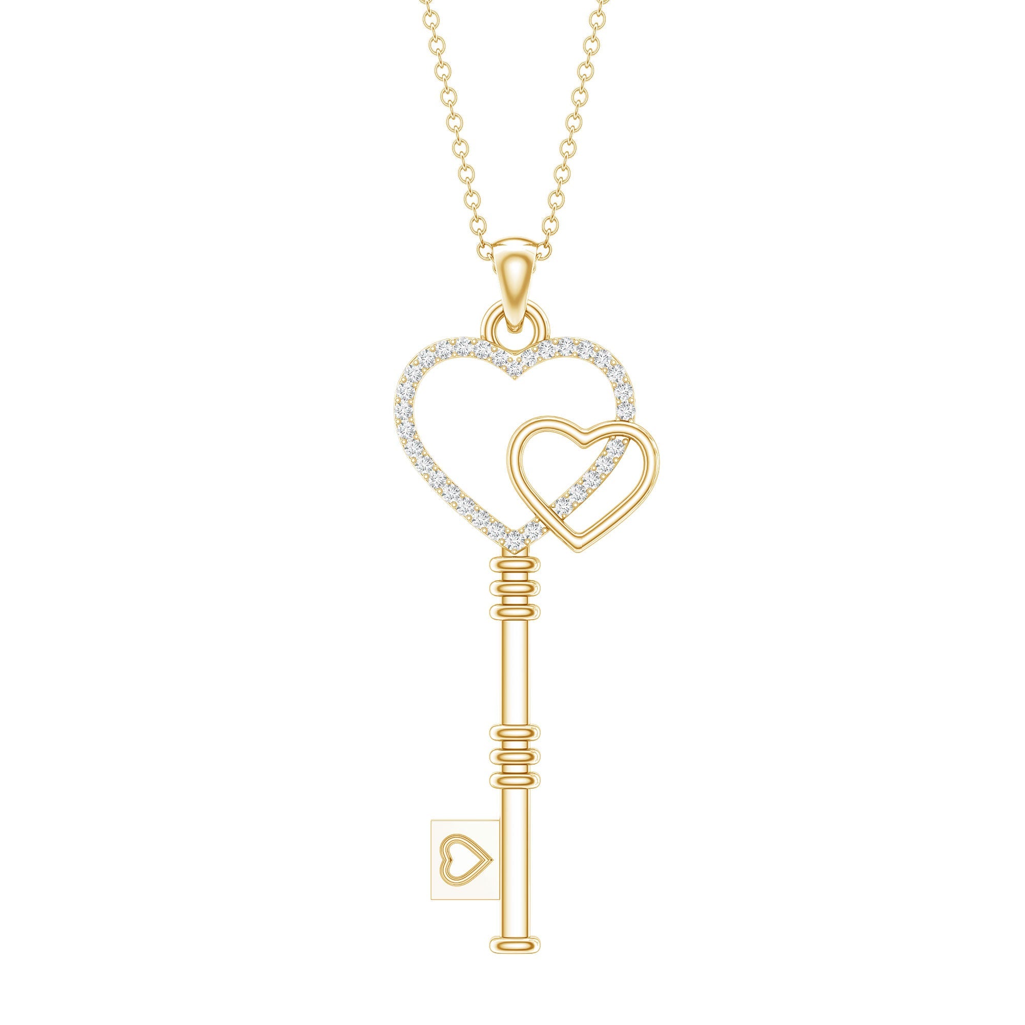 Diamond Key To My Heart Necklace for Women