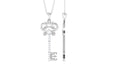 Diamond Vintage Key Pendant Necklace