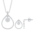 Diamond Wedding Necklace Earring Set for Bride
