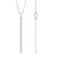 Round Cut Diamond Bar Necklace For Women