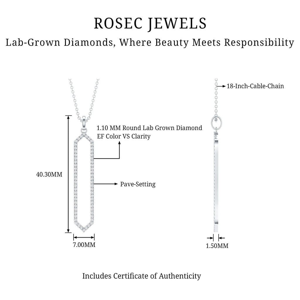 Certified Diamond Geometric Necklace For Women