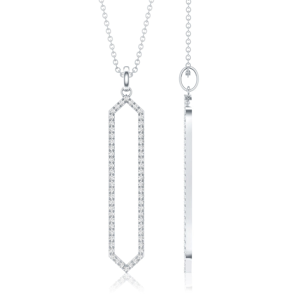 Certified Diamond Geometric Necklace For Women