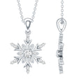 Certified Diamond Snowflake Christmas Necklace