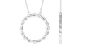 Diamond Twisted Eternity Necklace in Pave Setting