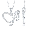 Diamond Heart and Music Note Necklace