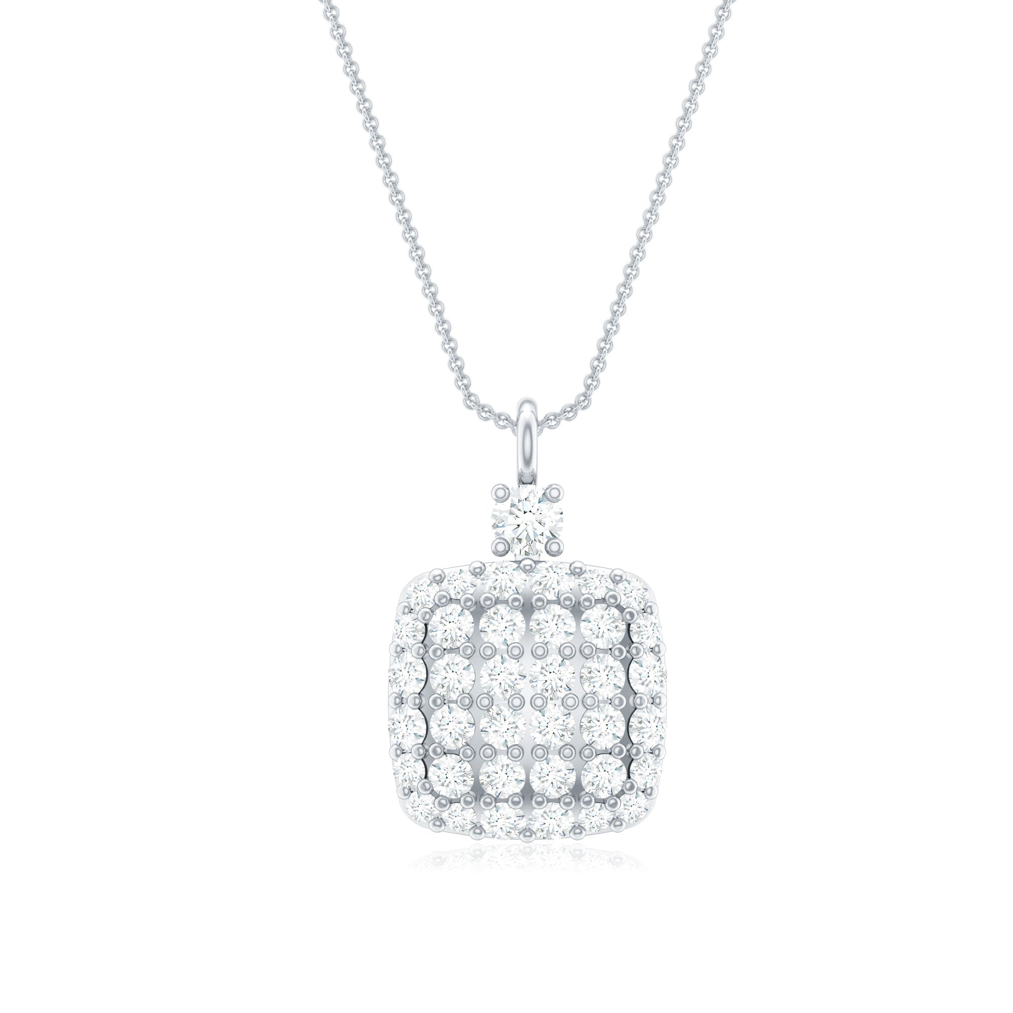 Certified Brilliant Cut Diamond Pendant Necklace