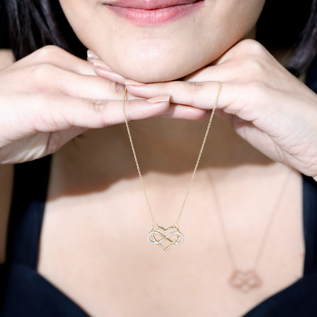 Certified Diamond Infinity Heart Necklace