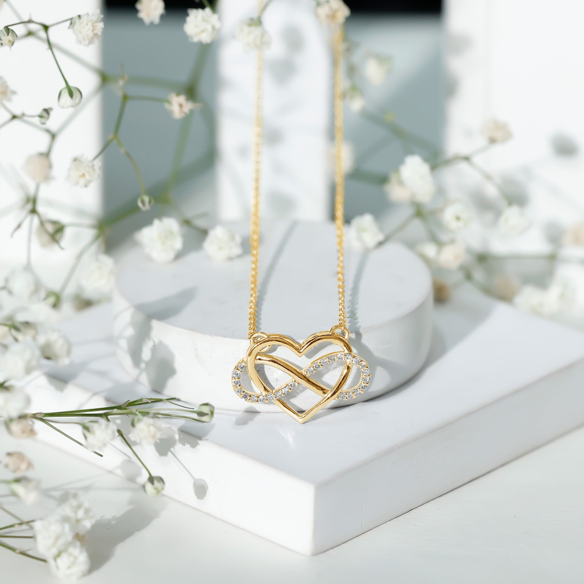 Certified Diamond Infinity Heart Necklace