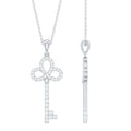 Certified Moissanite Key Pendant Necklace for her