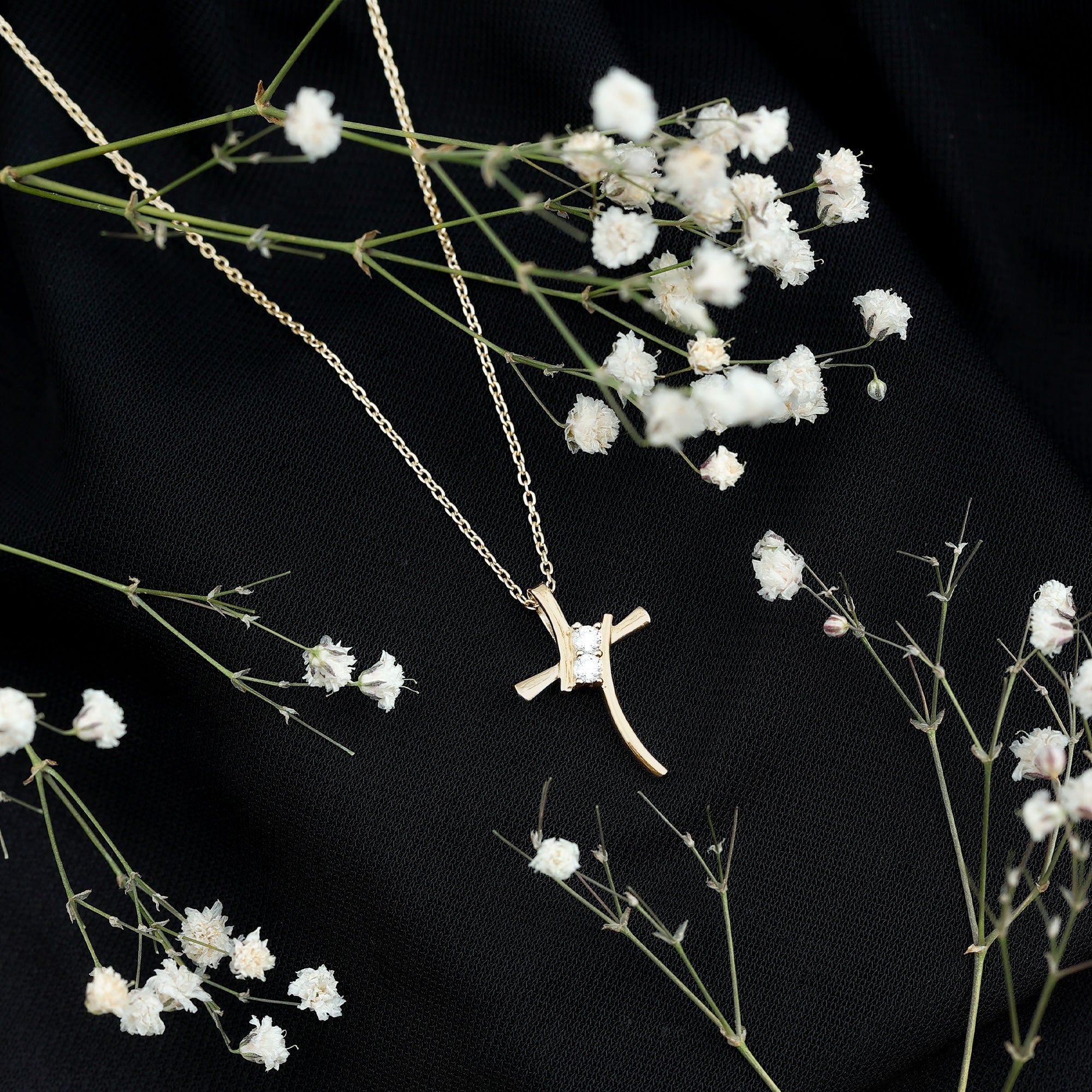Certified Moissanite Cross Pendant Necklace With Chain