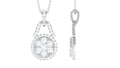 Certified Moissanite Modern Drop Pendant Necklace