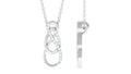 Interlock Infinity Pendant Necklace with Real Diamond