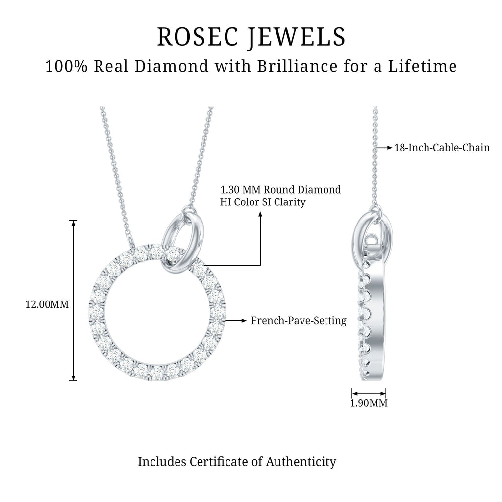 Natural Diamond Eternity Necklace for Women