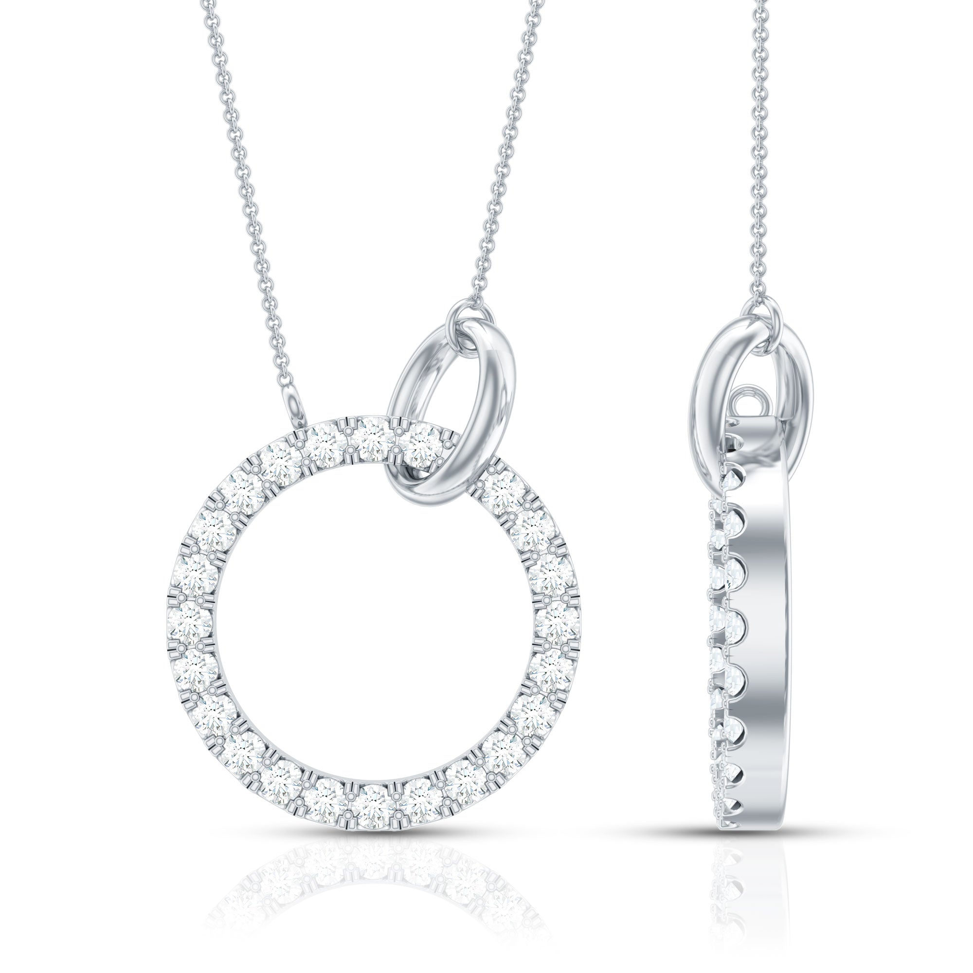 Natural Diamond Eternity Necklace for Women