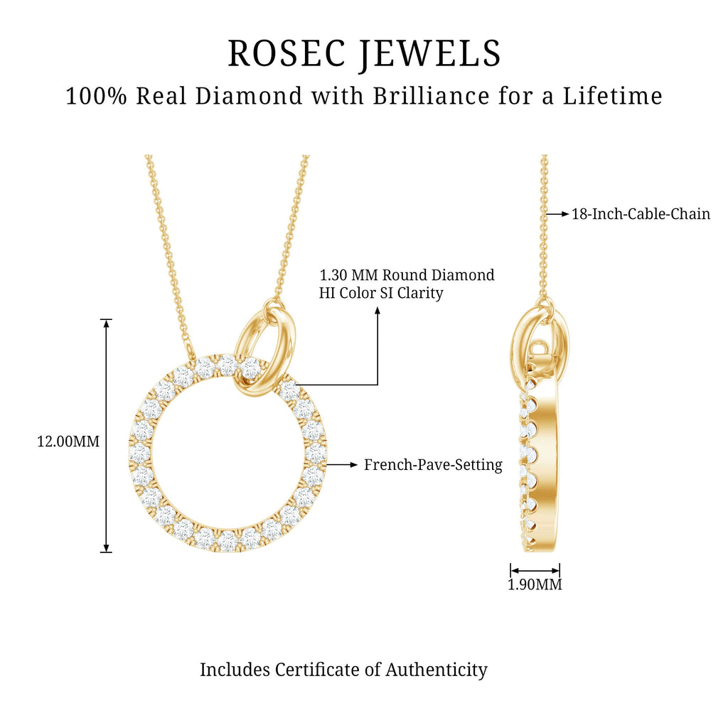 Natural Diamond Eternity Necklace for Women