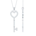 Certified Moissanite Key to My Heart Necklace